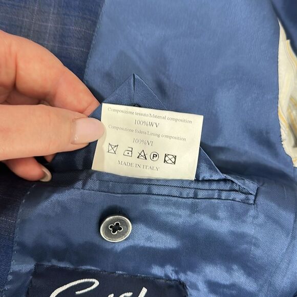 Reda 1865 Contemporary Classic Men's Blue Plaid Blazer Size 40 - Picture 14 of 14